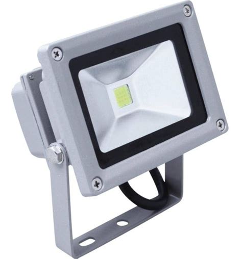 Refletor Led 10w Branco Frio Slim Cinza Ip65 Bivolt 10 Peças R 199