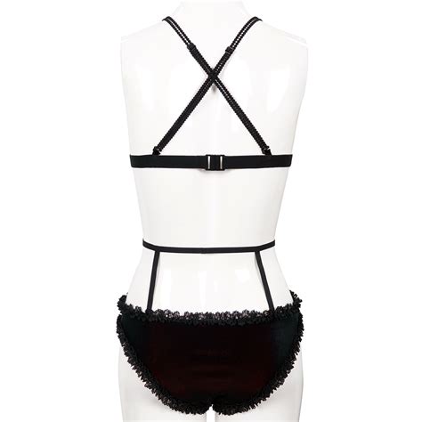 Black And Red Sexy Velvet Bikini By Devil Fashion The Dark Store