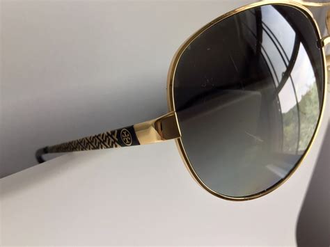 Tory Burch Aviator Gold Metal Logo Sunglasses Eye Glasses Frame Only Ebay