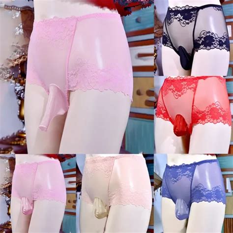 Culotte Slips Culotte String Gay Transparent En Dentelle Sexy Sissy Eur Picclick Fr