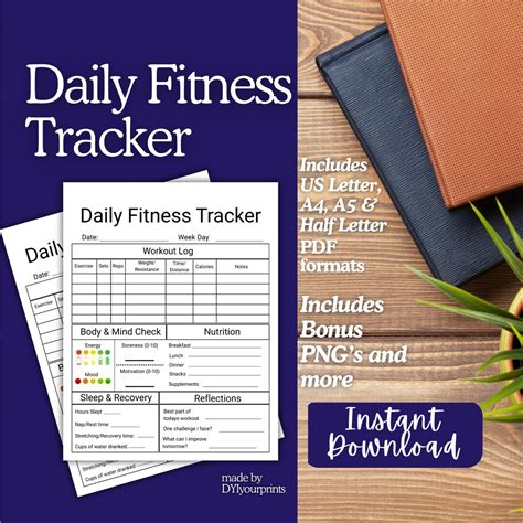 Quick Fitness Journal Daily Log