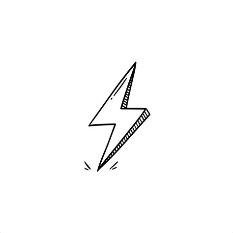 Hand-drawn Lightning doodle vector illustration 27501695 Vector Art at ...