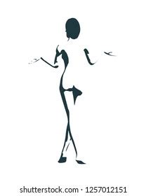 Beautiful Sexy Fitness Girl Pretty Naked Stock Vector Royalty Free 1257012151 Shutterstock