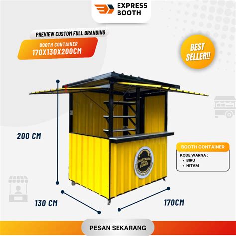 Jual Booth Container 170x130x200 Custom Roda Shopee Indonesia