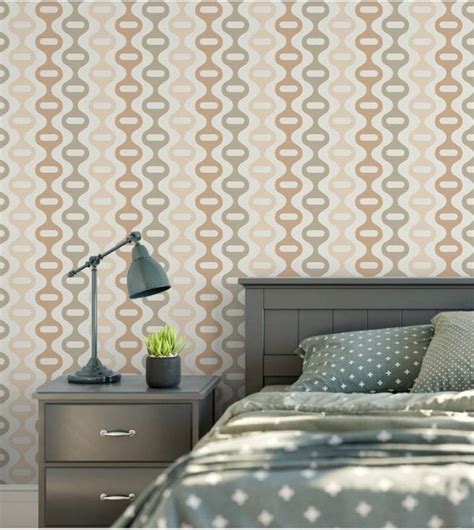 Papel De Parede Geom Trico Nude Bege E Creme