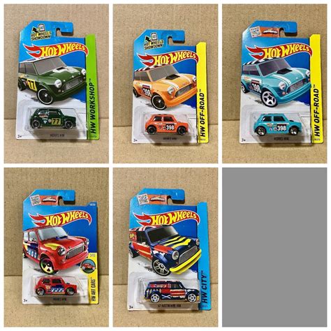 Hot Wheels Morris Mini Green Morris Mini Orange Morris Mini