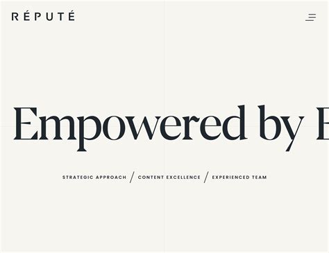 Réputé website - Fonts In Use