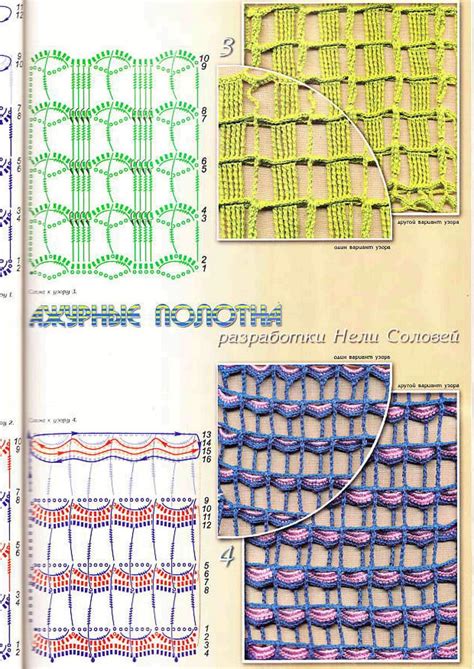 Сетка крючком — схемы вязания сеток