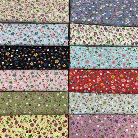 small print fabric tiny floral fabric flower cotton fabric quilting