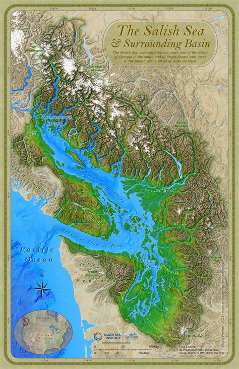 The Salish Sea And Surrounding Basin Salish Sea Institute Western