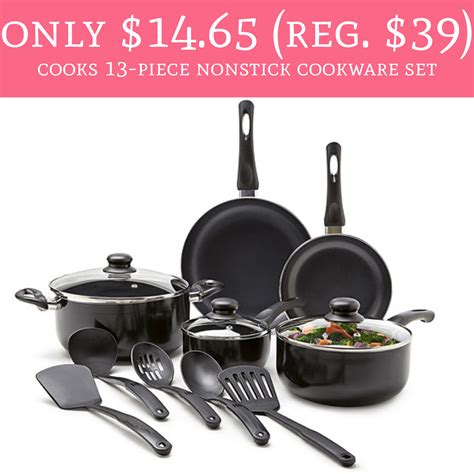 Only Regular Cooks Piece Nonstick Cookware Set Deal Hunting Babe
