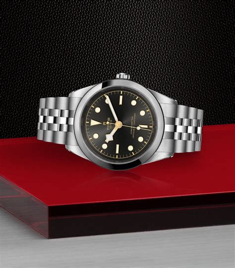 Tudor Stainless Steel Black Bay Watch Mm Harrods Uk