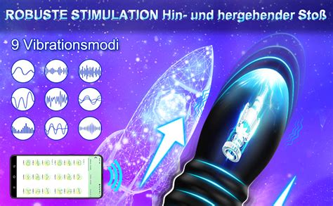 Anal Plug Analvibrator mit Stoßfunktion Mecofy Vibratoren mit 9 Vibrationsmodi und Schubmodi