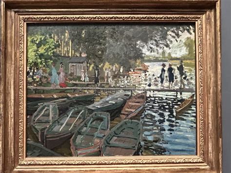 Bathers at La Grenouillère by Claude Monet at the National Gallery in