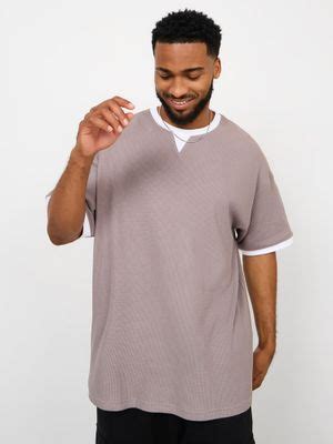 Buy Styli Premium Waffle Knit Oversized T-Shirt Online