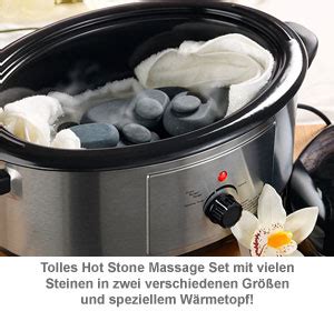 Hot Stone Set Mit W Rmeger T Professionelle Massage Zuhaus