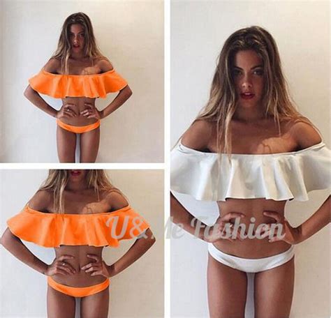 Women Swimsuit Lady Padded Boho Top Strapless Flouncing Dolly Set Bikini Swimwear And Bikini Price