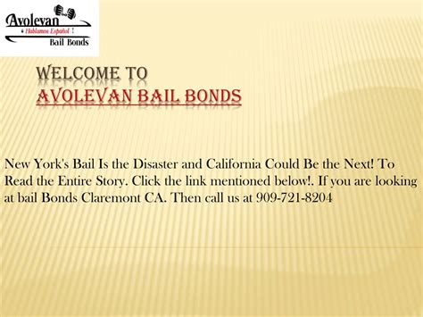 Ppt Fast Bail Bonds Claremont Powerpoint Presentation Free Download