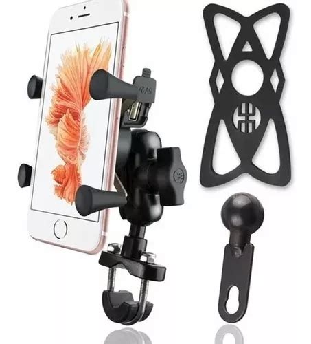 Base Soporte Celular Con Cargador Motocicleta Kit Completo Meses Sin