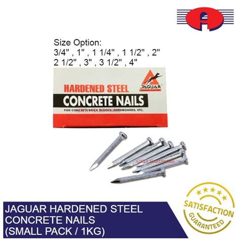 Concrete Nails Sizes