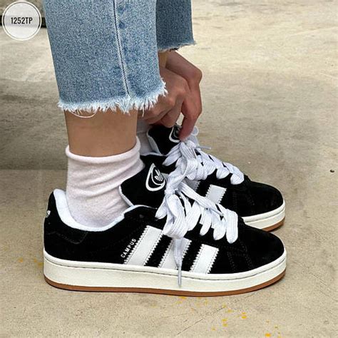 Женские кроссовки Adidas Campus 00s (чёрные с белым) качественные ...