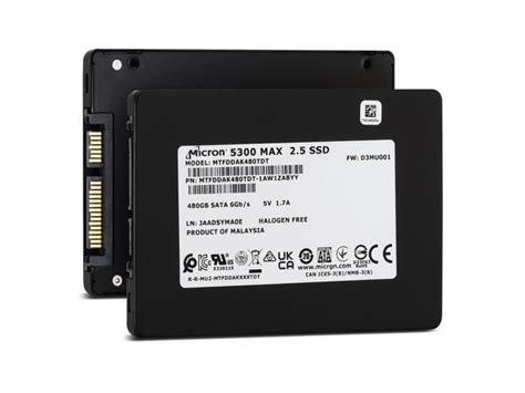 Micron 5300 MAX 480GB SATA 6Gb/s 2.5" Enterprise SSD - MTFDDAK480TDT ...