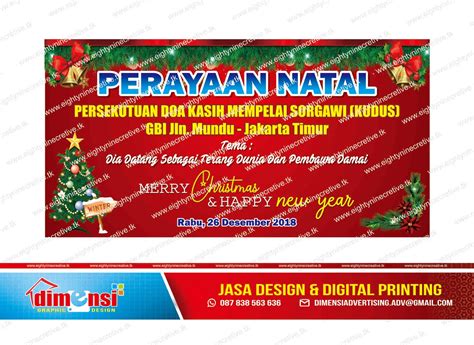 Contoh Baliho Perayaan Natal Desain Spanduk Keren