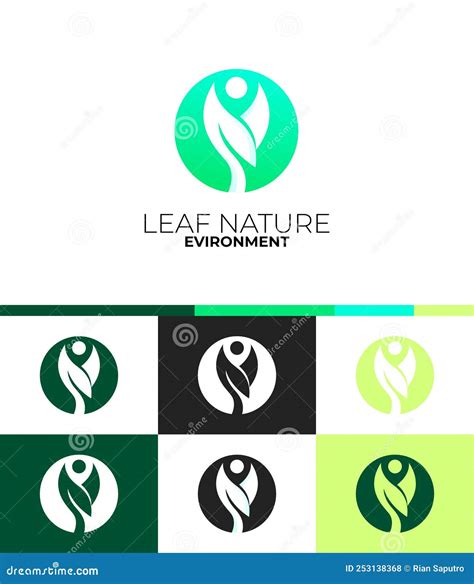 Leaf And Human Logo Stock Vector Illustration Of Line 253138368