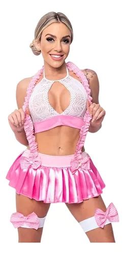 Conjunto Sexy Bab Lingerie Sensual De Renda Fantasia Luxo Parcelamento Sem Juros