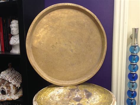 Поднос для самовара, Кольчугино до 17 г, латунь, 44, 5 см диаметр