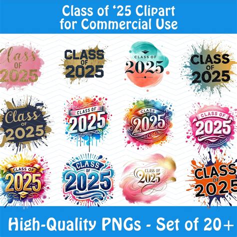 Class of 2025 Clipart - Etsy