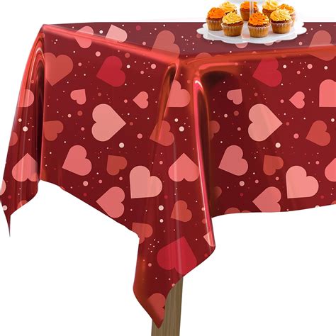 Amazon Partywoo Valentines Tablecloth X Inch Rectangle Red