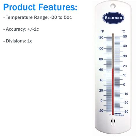 Mm Plastic Wall Thermometers Brannan