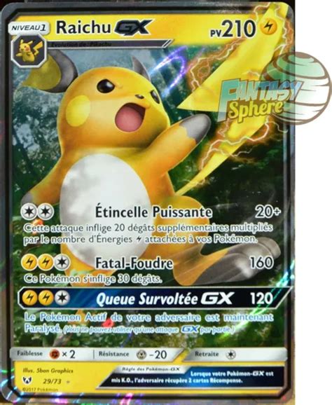 Carte Pok Mon Raichu Gx Ultra Rare Soleil Et Lune Vf