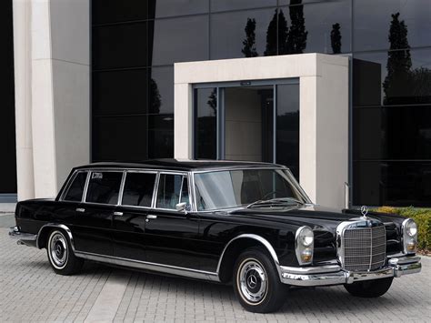 Mercedes Benz 600 6 Door Pullman Limousine Black Classic Cars 1964 Wallpapers Hd