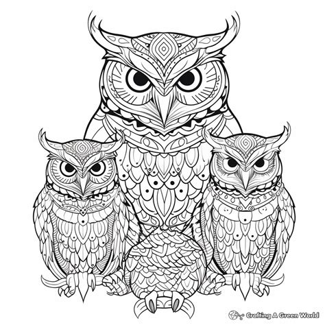 Owl Family Coloring Pages - Free & Printable!