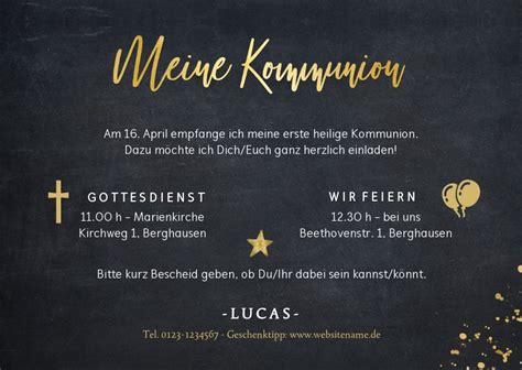 Einladung Zur Kommunion Fotokarte Junge Kaartje2go