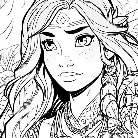 Tribal Girl Coloring Page By Dr4zz1c On Deviantart