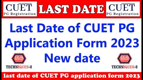 Cuet Pg Application Form 2023 Last Date Last Date Of Cuet Pg