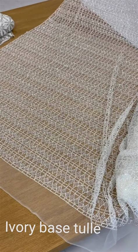 Beaded Nude Wedding Lace Fabric Embroidery Fabric Lace Etsy