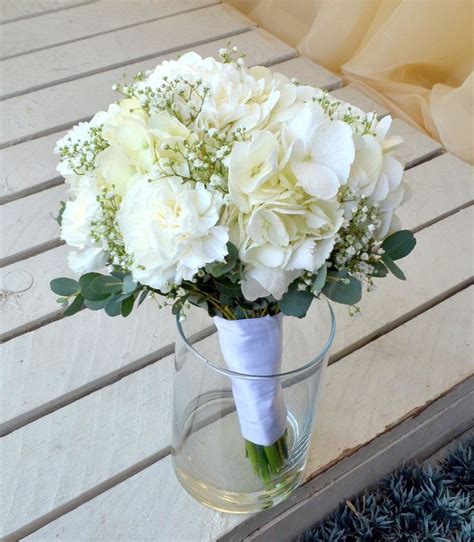 Carnation Hydrangea And Babies Breath Bouquet Flower Bouquet Wedding