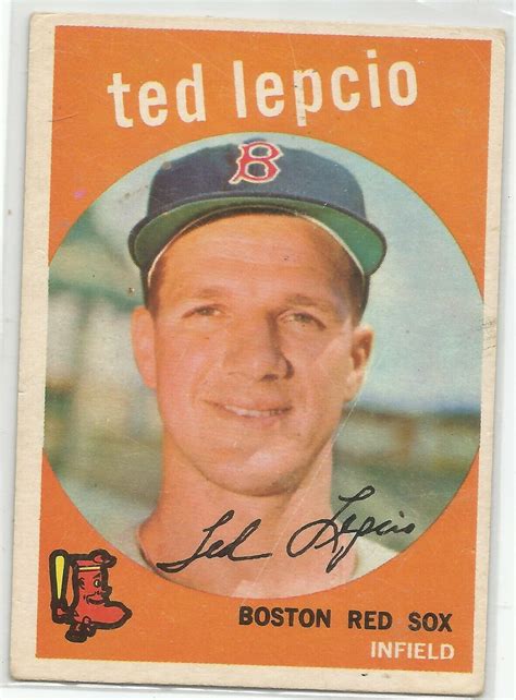 Topps Baseball Ted Lepcio Boston Red Sox Ebay