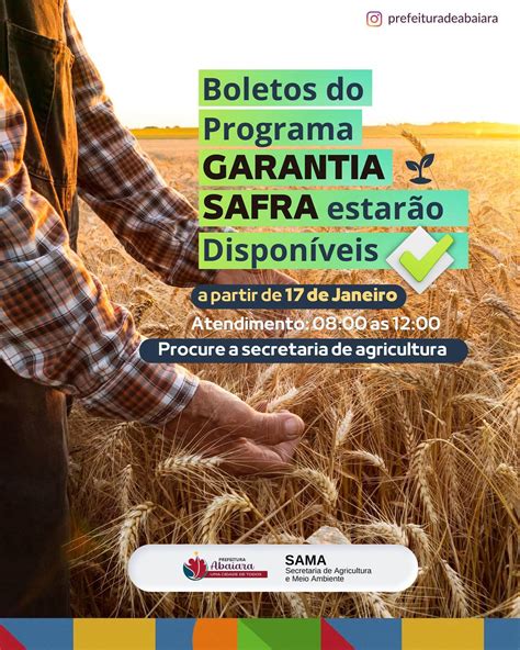 Boletos Do Programa Garantia Safra Abaiara Governo Municipal