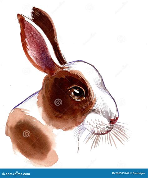 Cute bunny stock illustration. Illustration of drawing - 265573749