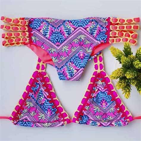 Traje De Ba O Tejido En Crochet Talla S Bikini Somos Coquetas