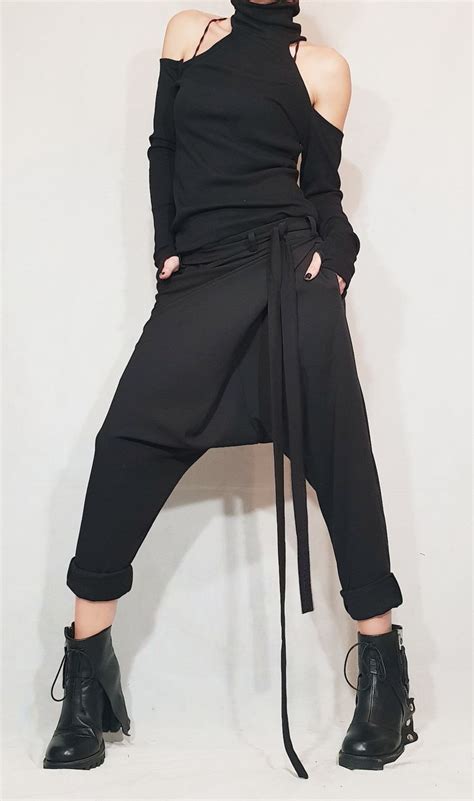 Pantaloni Harem larghi, Pantaloni da donna Harem, Pantaloni larghi neri ...