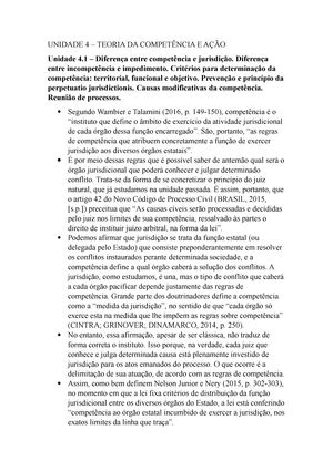 Resumo Da Unidade Teoria Geral Do Processo Resumo Unidade Do