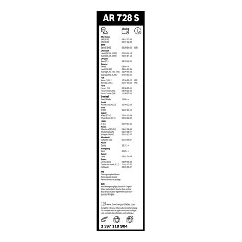 Bosch windshield wipers Aerotwin AR728S - Length: 550/475 mm - set of ...