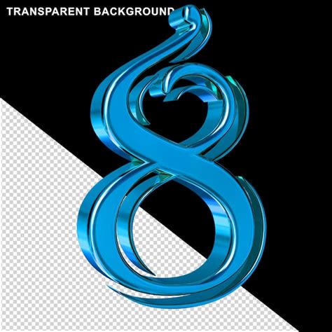 premium psd blue number