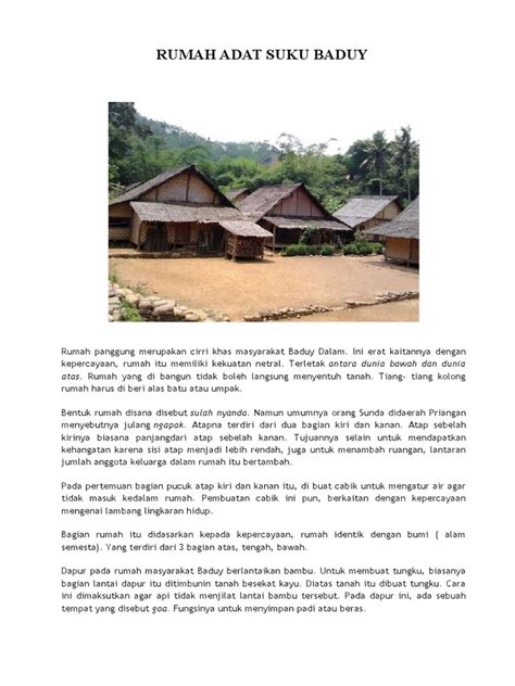 Detail Gambar Rumah Adat Suku Baduy Koleksi Nomer 49